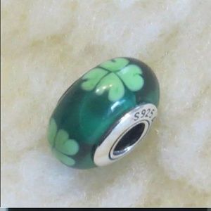 Kiss me I'm Irish authentic Pandora glass bead